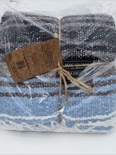 Benevolence Los Angeles Mexican Blanket Falsa Blanket Home Collection Blue
