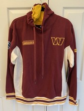 Washington Commanders NFL Licensed Football Hoodie burgundy M Embroidered Logo