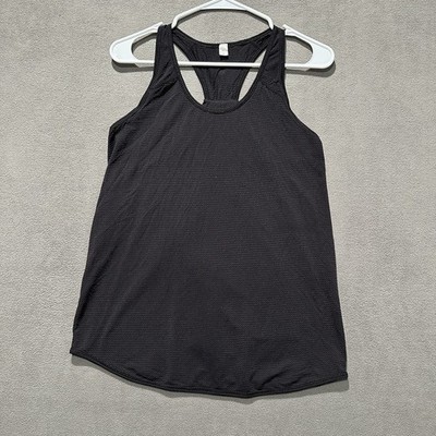 Lululemon Essential Tank Top Womens 6 Black Twist Back Performance Stretch READ