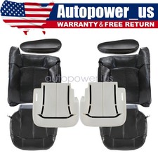 For 1999-2002 Chevy Silverado Front Leather Seat Cover Graphite Dark Gray Foam For 1999-2002 Chevy Silverado Front Leather Seat Cover Graphite Dark Gray Foam