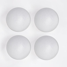 4 Pack 5 Inch Craft Foam Ball - White Smooth Craft Foam Polystyrene Balls for DI