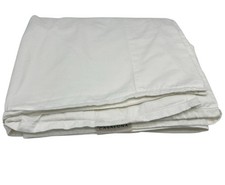 Casaluna Classic White 100 Supima Cotton Flat Sheet Bedding Lightweight