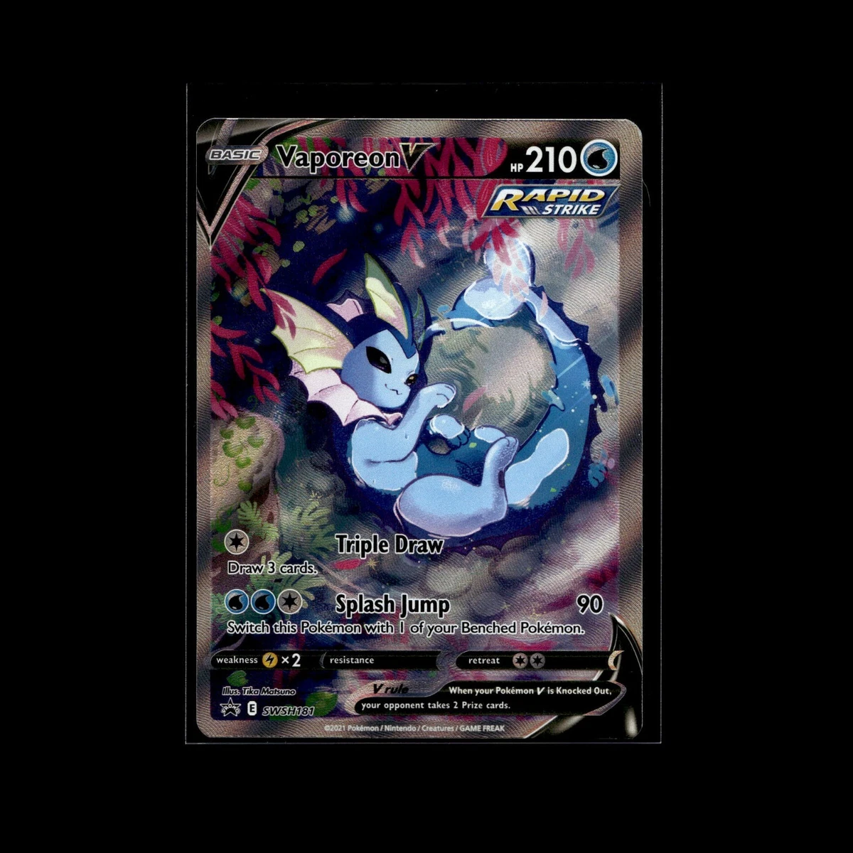 vaporeon v pokemon card value POKÉMON GAME s6a 075/069 SR Water / 210 / Basic Attack 1 Vaporeon V | Evolving Skies