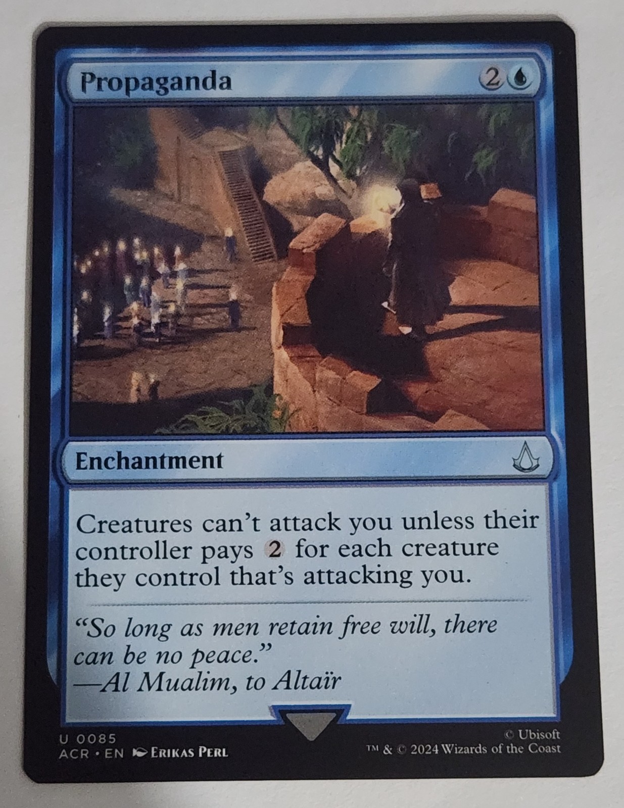 Propaganda MTG ACR 0085  Uncommon NM Blue Commander Pillow Fort Staple