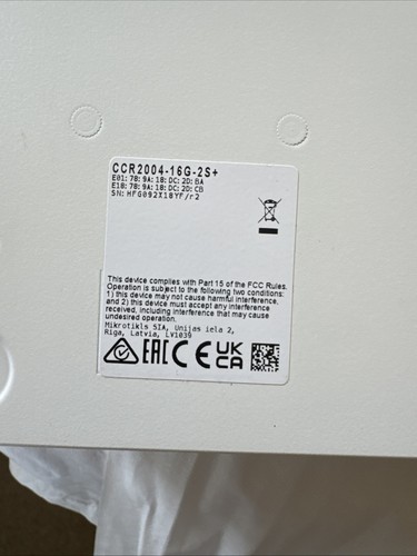 MikroTik CCR2004 Cloud Core 16 Port Router - CCR2004-16G-2S+ (RouterOS L6) - Photo 6/6