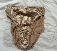 NWT True Vintage Victoria's Secret Gold Second Skin Satin Hipster Panty L