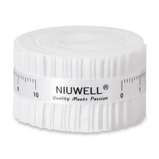 White Jelly Roll Fabric, 40 Precut Strips 2.5" x 44", 100 Cotton Quilting Fa...