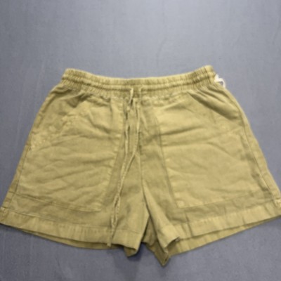 Universal Thread Womens  Small Mid-Rise Elastic Tie Waist Utility Shorts Olive