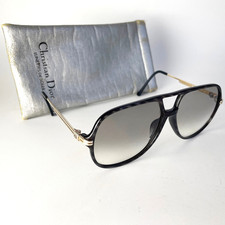 Occhiali da sole vintage anni 80 CHRISTIAN DIOR Monsieur 2316A oversize nero argento uomo