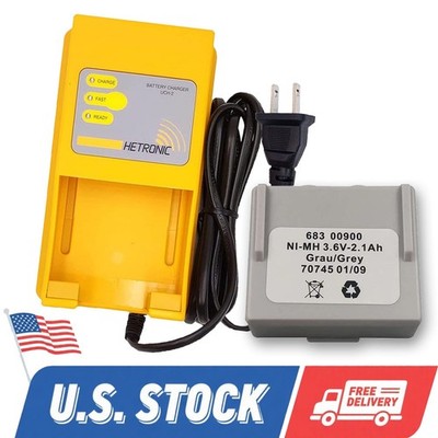 New UCH-2 110-240V AC Charger  + (1-Pcs) Hetronic 3.6V 68301000 2750mAh Battery