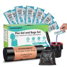 Portable Toilet Bags 2 Count Pack of 20 , 40 Count: 20 20 Gel Packs