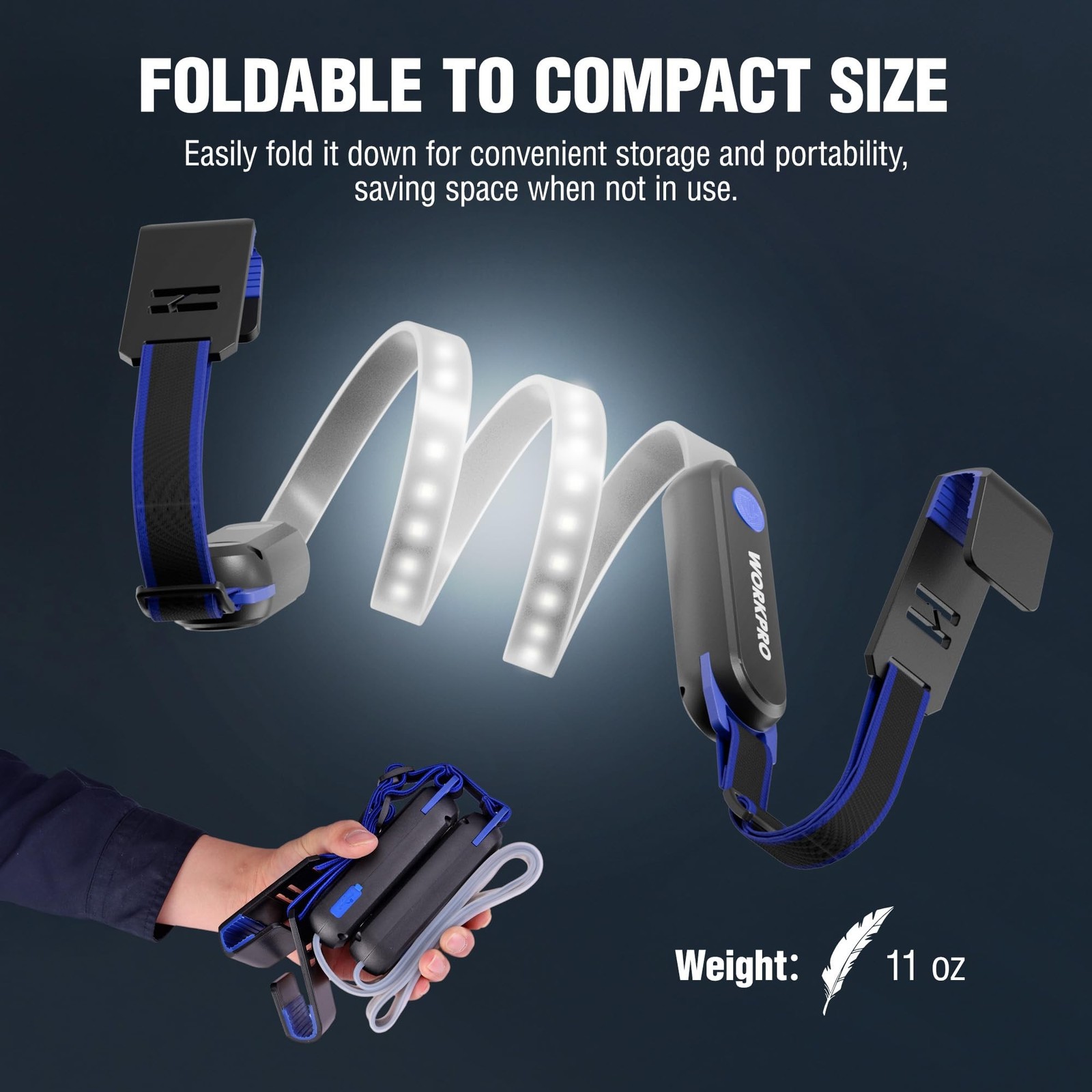 WORKPRO Rechargeable Underhood Work Light, 25inch Long Foldable LED Work Ligh...