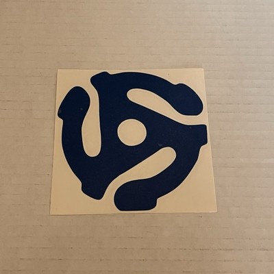 45 RPM Record Album Adaptor High Quality Die Cut Vinyl Decal Outdoor Sticker