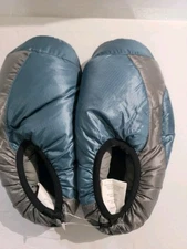 Men's Eastern Mountain Sports Large Goose Down Mule Slippers Rare New Cozy Warm