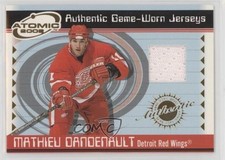 2001-02 Pacific Atomic Game-Worn Jerseys Mathieu Dandenault Mathlieu #21 01qm