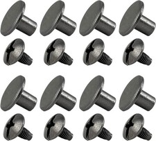 Flat Head Chicago Screws Gunmetal, 500 Sets 3/8 Inch 10 mm Rivets for Leather