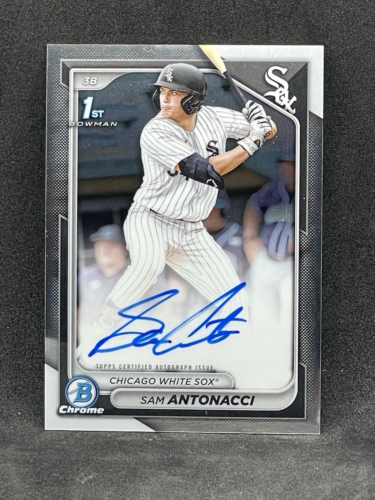 2024 Bowman Draft Sam Antonacci Chrome Auto 1st Prospect #CPA-SA White Sox