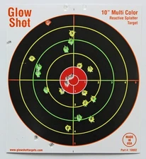 50 Pack - 10" Reactive Splatter Targets 10 Inch, Multi-Color Tagboard 50 