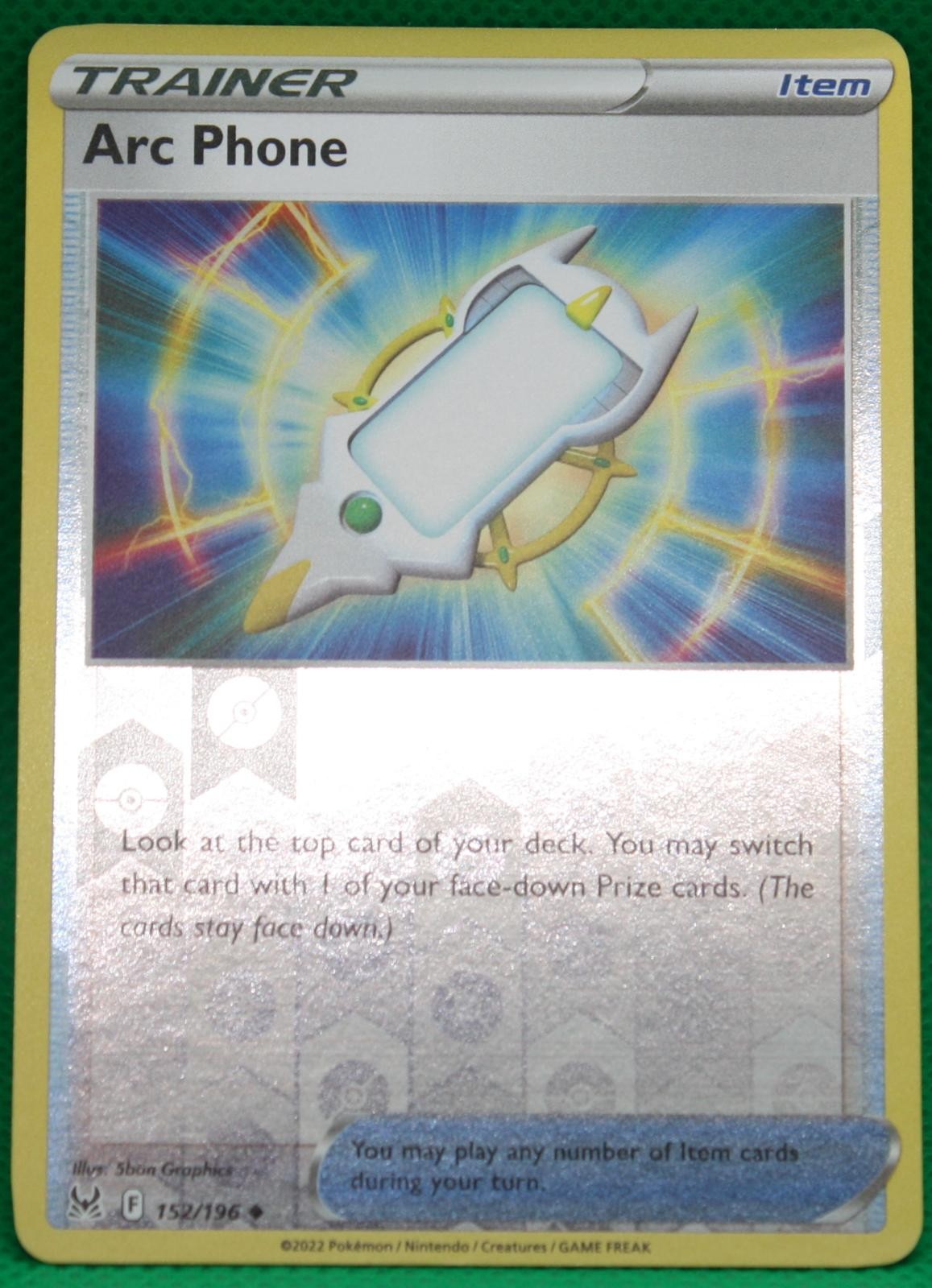 Arc Phone 152/196 UNCOMMON REVERSE HOLO Lost Origin Pokemon Near Mint