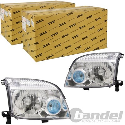 2x TYC H4 SCHEINWERFER LINKS+RECHTS MIT LWR+MOTOR für NISSAN X-TRAIL I T30 01-13