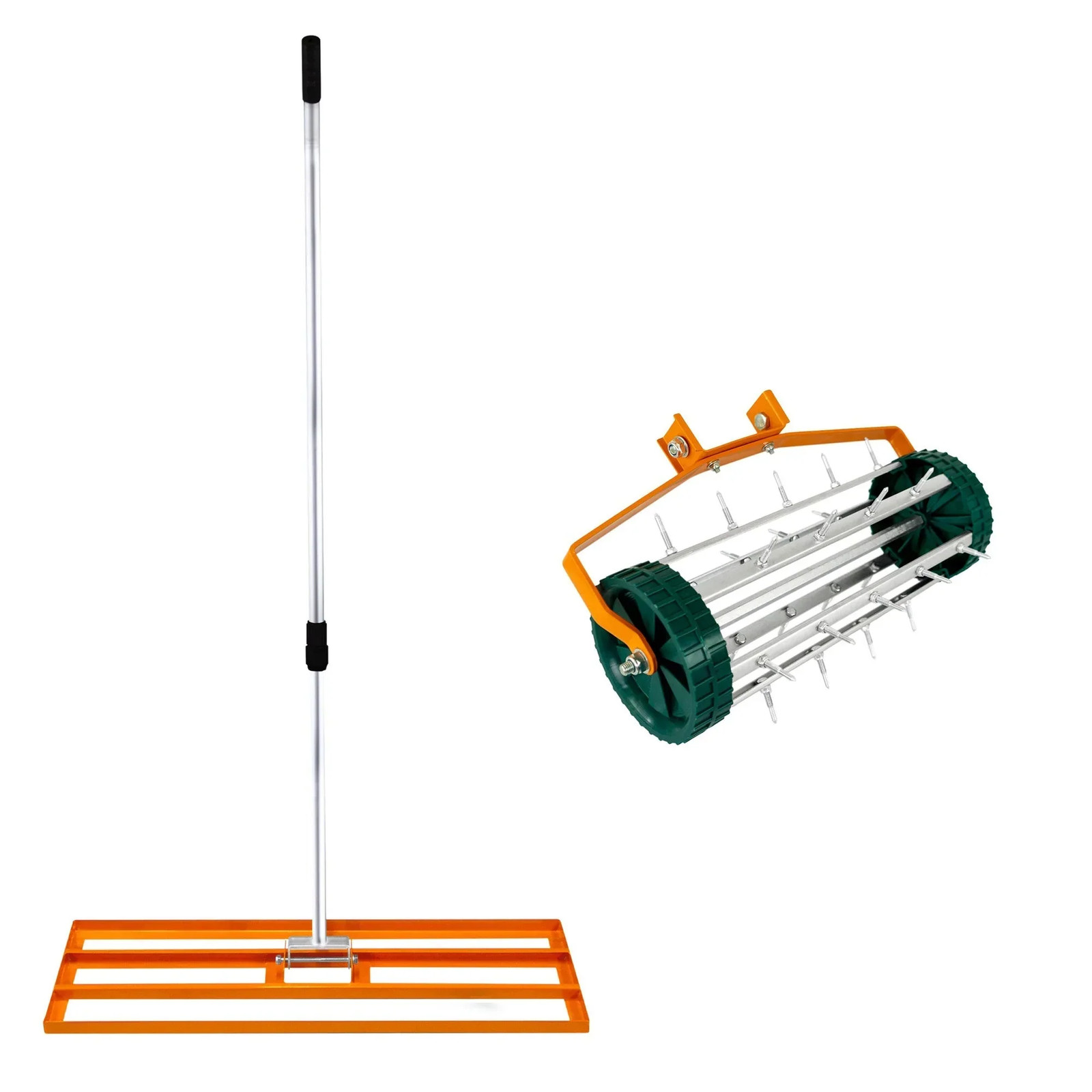 Lawn Leveller & Aerator Manual Grass Roller 3.8cm Spikes 100cm x