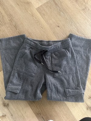 Calvin Klein Performance Gray Fleece Jogger Pants Womens S Drawstring Pockets