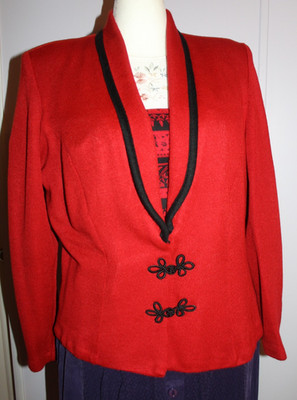 Vintage Jeffery & Dara by LINDA HUTLY  Women's Jacket  complete with bib Size 18