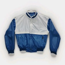 Vintage 80s Members Only Reversible Racer Bomber Jacket Blue Mens 42 Medium