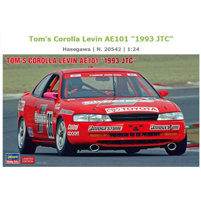 TOM'S COROLLA LEVIN AE101 1993 JTC KIT 1:24 Hasegawa Kit Auto -D- Neues Modell