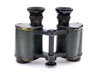 Grün beledertes Fernglas C.P. Goerz 8x Heli Trieder  *  Sehr selten *