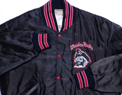 Vintage 1980s Waiakea Pirates DeLong Baseball Hawaii USA Large Satin Jacket