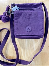 KIPLING New Eldorado Crossbody Bag /Adj Strap Monkey Soft Plum K1866 MSRP $59