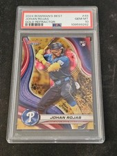 Johan Rojas 2024 Bowmans Best Baseball #49 Gold Rookie /50 PSA 10