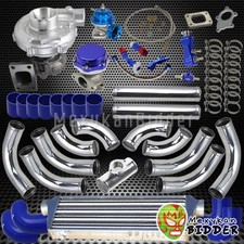 T0e4 T3t4 .63 Ar 400hp Upgrade Intercooler Turbo Charger Kit Wcouplers Blue