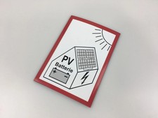 Schild PV-Anlage mit Speicher Zählerschrank Schaltschrank Verteiler - hager etc.
