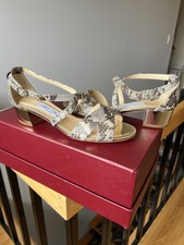 Jimmy Choo Women's Shoes Heels Sandals snakeskin MERIT Crisscross Sz 36 NIB