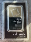 Valcambi 100 Gram .999 Fine Silver Bar In Assay