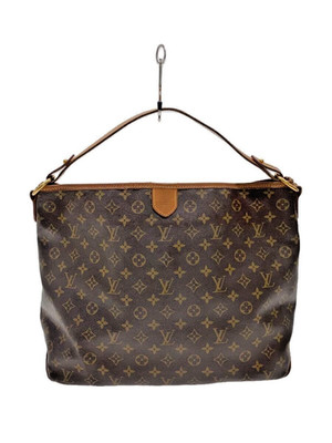 LOUIS VUITTON Delightful MM M40353 Monogram Canvas Brown Tote Bag Authentic