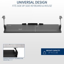 VIVO Extra Sturdy 34" Under Desk Keyboard Tray with Swinging Height Adjustment