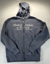 Abercrombie  Fitch Hoodie Womens M Heather Gray Full Zip Jacket Moose