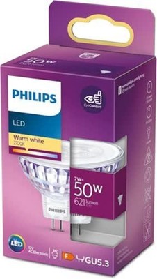 Philips LED Classic GU5.3 Lampe, 50 W, Reflektor, silber, warmweiß
