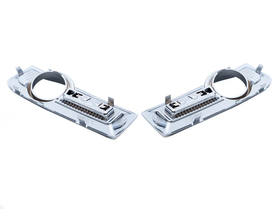 10-15 GMC Terrain Front Right Left Bumper Grille Fog Light Bezel Set Chrome OEM — 第 2/4 张图片