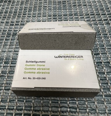 Wintersteiger Gray Gummy Stone, 3x2x0.75in | Ski Snowboard Edge Tuning De-Burrer