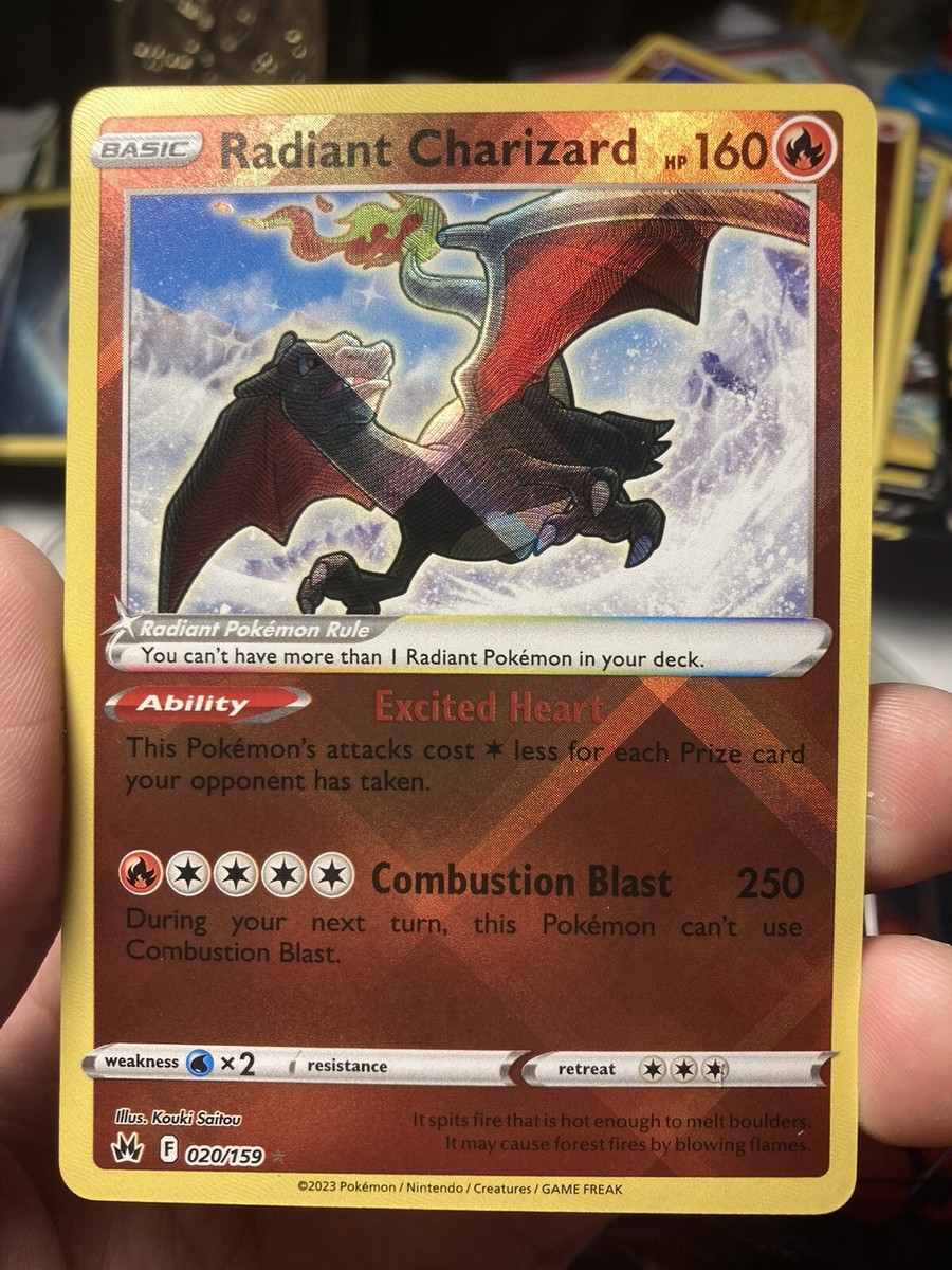 Pokemon TCG: Radiant Charizard 020/159 - Crown Zenith Ultra Rare Card (Ungraded) Custom Pokemon Card Pokemon TCG: Radiant Charizard 020/159 - Crown Zenith Ultra Rare Card (Ungraded) Custom Pokemon Card