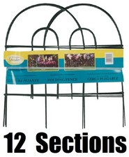 Panacea 89312  8' x 18" Green Wire Arch Top Folding Garden Fence Fencing - 12 Pk