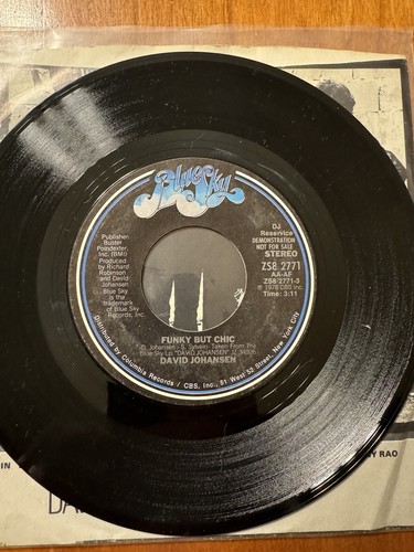 David Johansen - Funky But Chic Bw The Rope (The Let Go Song) PROMO 45 U/min sehr guter Zustand + - Bild 3 von 6