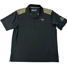 Cutter And Buck Torrey Pines PGA Farmers Golf Polo Open Signature XL Black/Green