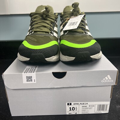 New W/Box Tags Adidas Men's Black/Neon Green 4DFWD
