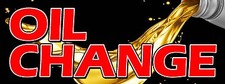 Oil Change Banner 48"x120" 4'x10' Free Shipping/Customization