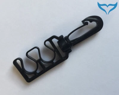 POSEIDON DIVING SYSTEMS Oktopushalter Kunststoff Octoholder black Schlauchhalter dreh Karabiner Poseidon